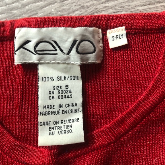 Kevo Vintage Red Crewneck Knitted Sweater - Picture 3 of 3